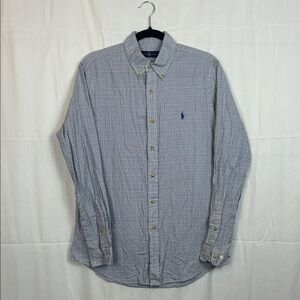 Ralph Lauren Men's Blue Plaid Button Down Shirt